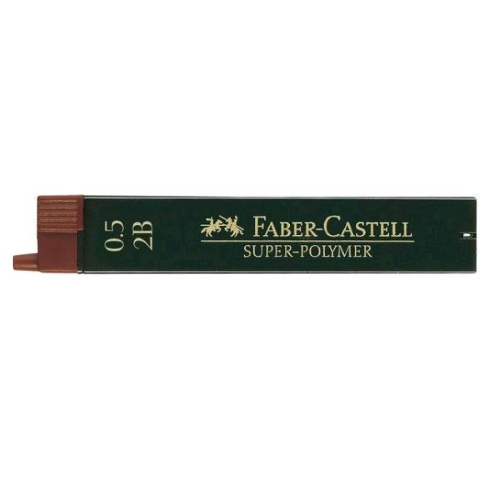 FABER CASTELL SUPERPOLYMER ASTUCCIO 12 MINE 2B 0.5 mm
